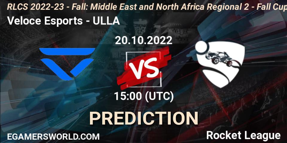Pronósticos Veloce Esports - ULLA. 20.10.22. RLCS 2022-23 - Fall: Middle East and North Africa Regional 2 - Fall Cup - Rocket League