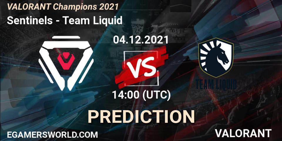Pronósticos Sentinels - Team Liquid. 04.12.2021 at 19:00. VALORANT Champions 2021 - VALORANT