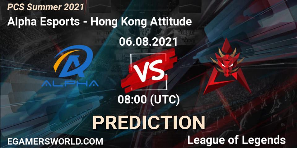 Pronósticos Alpha Esports - Hong Kong Attitude. 06.08.21. PCS Summer 2021 - LoL