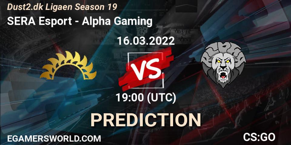 Pronósticos SERA Esport - Alpha Gaming. 16.03.2022 at 19:00. Dust2.dk Ligaen Season 19 - Counter-Strike (CS2)