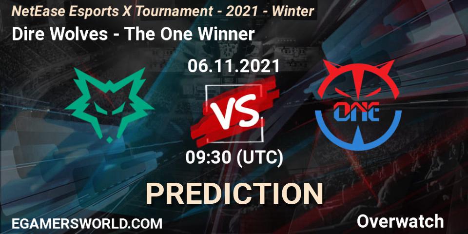 Pronósticos Dire Wolves - The One Winner. 06.11.21. NetEase Esports X Tournament - 2021 - Winter - Overwatch