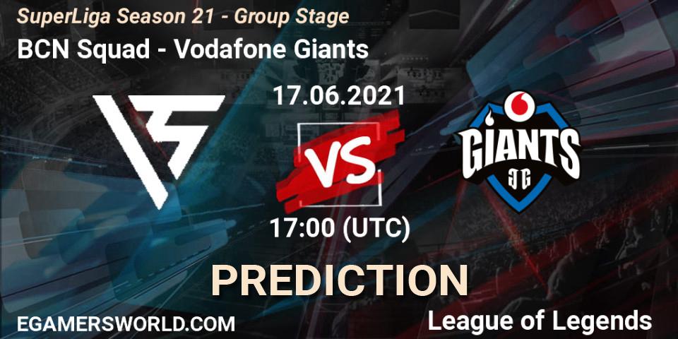 Pronósticos BCN Squad - Vodafone Giants. 17.06.21. SuperLiga Season 21 - Group Stage - LoL
