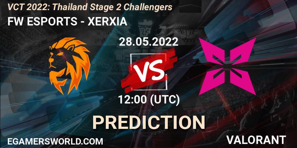 Pronósticos FW ESPORTS - XERXIA. 28.05.2022 at 12:00. VCT 2022: Thailand Stage 2 Challengers - VALORANT