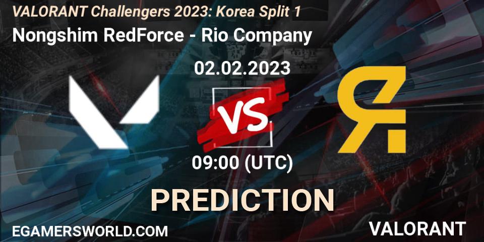 Pronósticos Nongshim RedForce - Rio Company. 02.02.23. VALORANT Challengers 2023: Korea Split 1 - VALORANT
