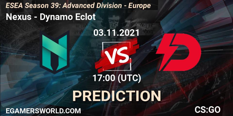 Pronósticos Nexus - Dynamo Eclot. 03.11.21. ESEA Season 39: Advanced Division - Europe - CS2 (CS:GO)