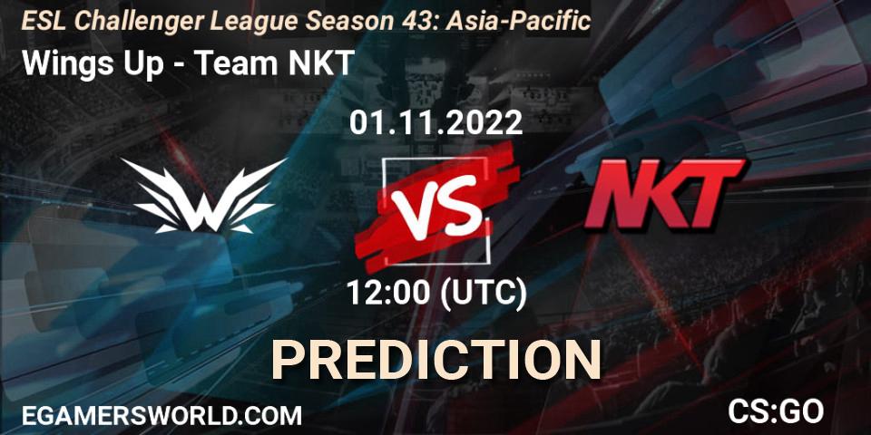 Pronósticos Wings Up - Team NKT. 01.11.22. ESL Challenger League Season 43: Asia-Pacific - CS2 (CS:GO)