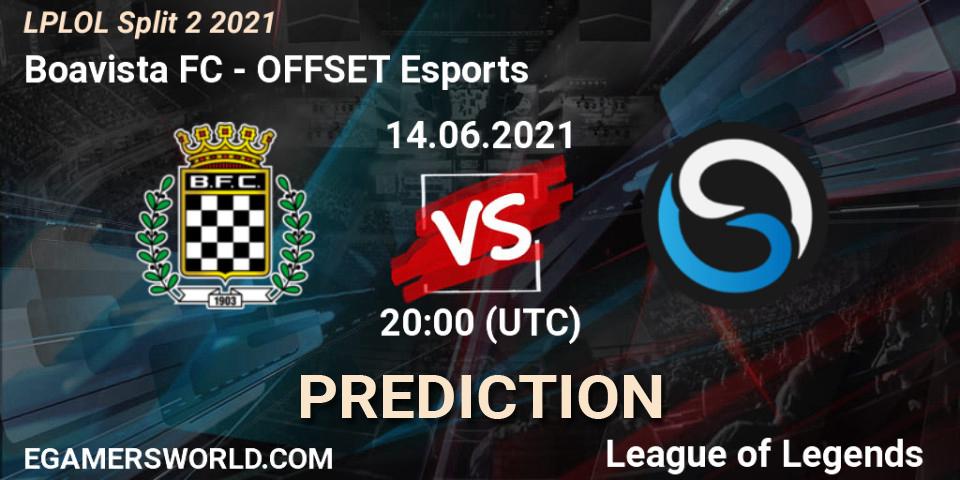 Pronósticos Boavista FC - OFFSET Esports. 14.06.2021 at 20:00. LPLOL Split 2 2021 - LoL