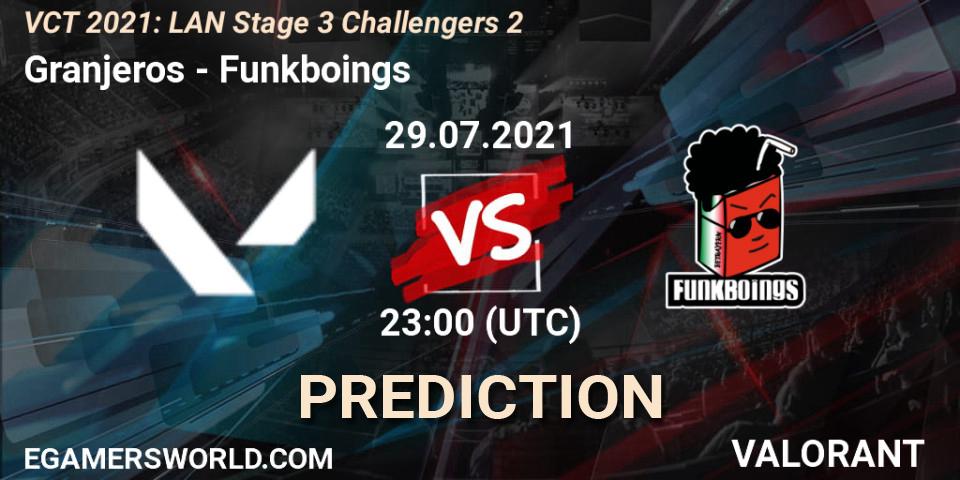Pronósticos Granjeros - Funkboings. 29.07.2021 at 23:00. VCT 2021: LAN Stage 3 Challengers 2 - VALORANT
