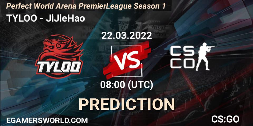 Pronósticos TYLOO - JiJieHao. 22.03.22. Perfect World Arena Premier League Season 1 - CS2 (CS:GO)