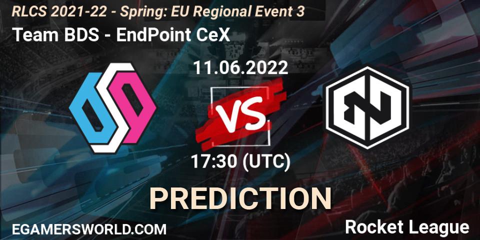Pronósticos Team BDS - EndPoint CeX. 11.06.2022 at 17:30. RLCS 2021-22 - Spring: EU Regional Event 3 - Rocket League