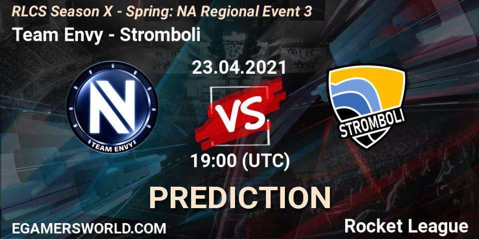 Pronósticos Team Envy - Stromboli. 23.04.21. RLCS Season X - Spring: NA Regional Event 3 - Rocket League