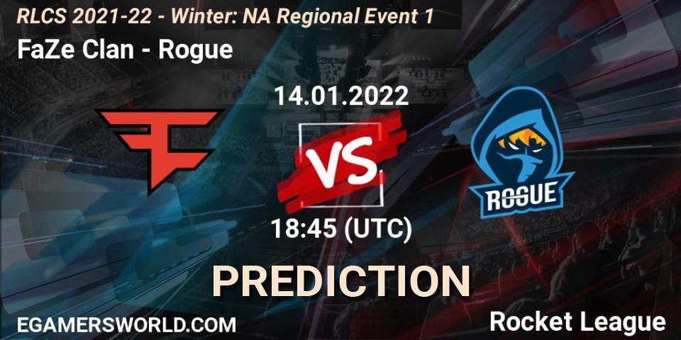 Pronósticos FaZe Clan - Rogue. 14.01.22. RLCS 2021-22 - Winter: NA Regional Event 1 - Rocket League