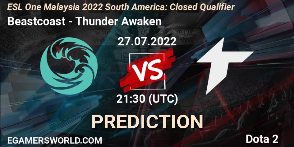 Pronósticos Beastcoast - Thunder Awaken. 27.07.22. ESL One Malaysia 2022 South America: Closed Qualifier - Dota 2