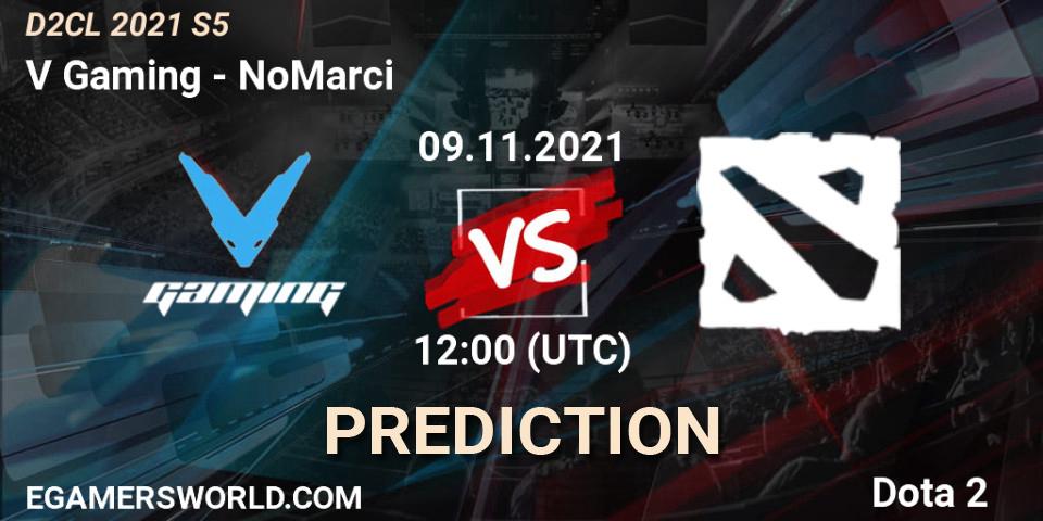 Pronósticos V Gaming - NoMarci. 09.11.2021 at 12:28. Dota 2 Champions League 2021 Season 5 - Dota 2