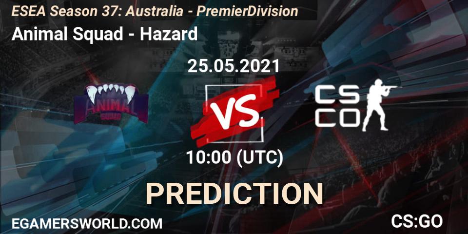 Pronósticos Animal Squad - Hazard. 25.05.21. ESEA Season 37: Australia - Premier Division - CS2 (CS:GO)