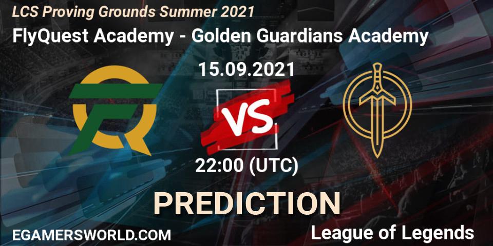 Pronósticos FlyQuest Academy - Golden Guardians Academy. 15.09.21. LCS Proving Grounds Summer 2021 - LoL