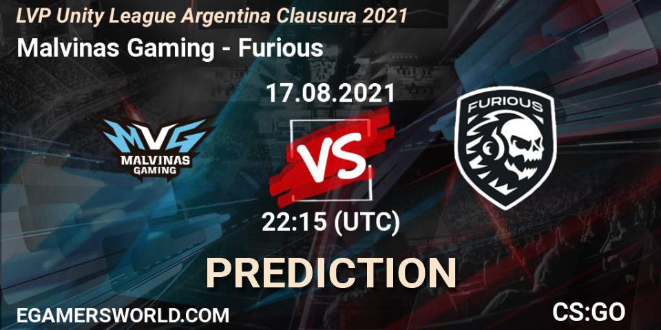Pronósticos Malvinas Gaming - Furious. 24.08.21. LVP Unity League Argentina Clausura 2021 - CS2 (CS:GO)