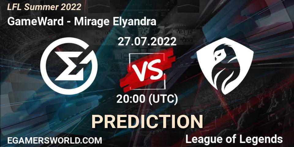 Pronósticos GameWard - Mirage Elyandra. 27.07.22. LFL Summer 2022 - LoL