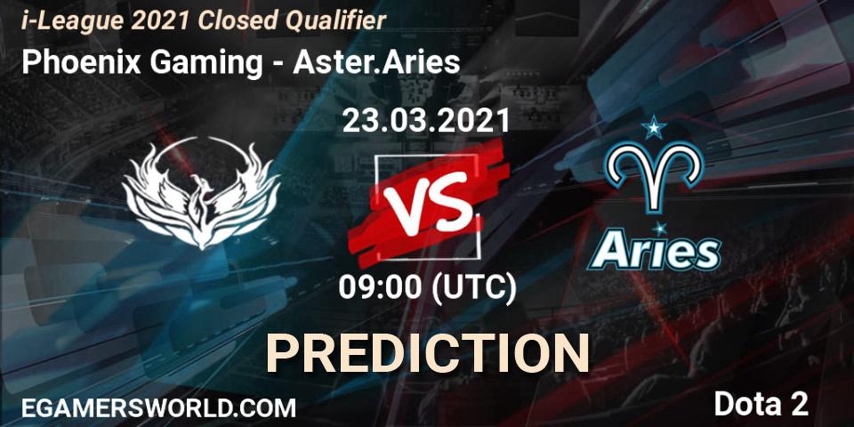 Pronósticos Phoenix Gaming - Aster.Aries. 23.03.2021 at 09:10. i-League 2021 Closed Qualifier - Dota 2