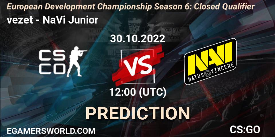 Pronósticos vezet - NaVi Junior. 30.10.2022 at 12:00. European Development Championship Season 6: Closed Qualifier - Counter-Strike (CS2)