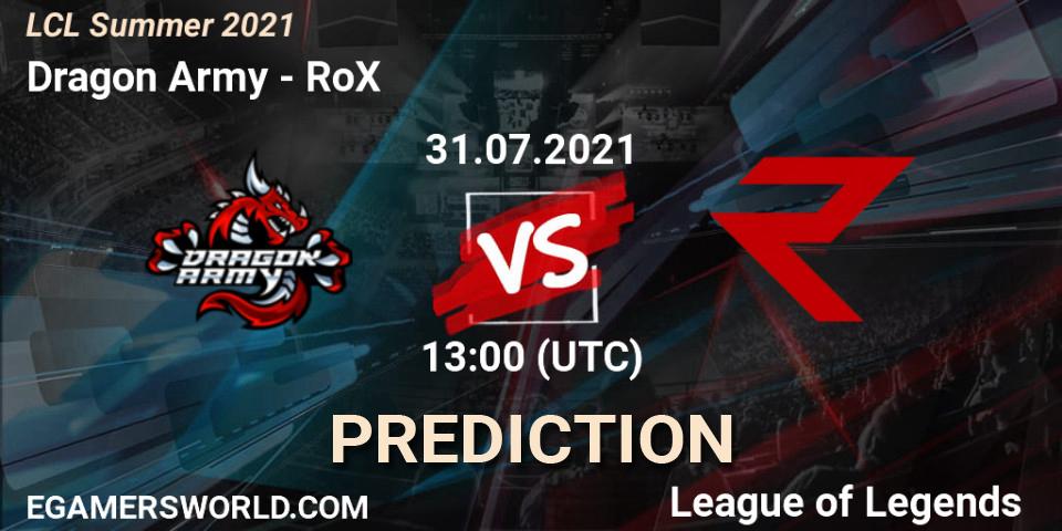 Pronósticos Dragon Army - RoX. 31.07.21. LCL Summer 2021 - LoL