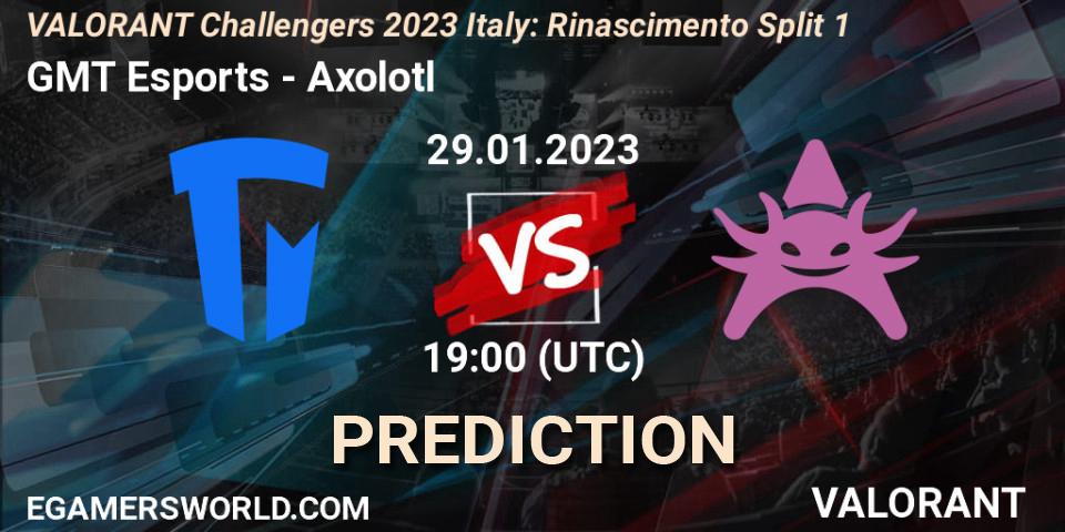 Pronósticos GMT Esports - Axolotl. 29.01.23. VALORANT Challengers 2023 Italy: Rinascimento Split 1 - VALORANT