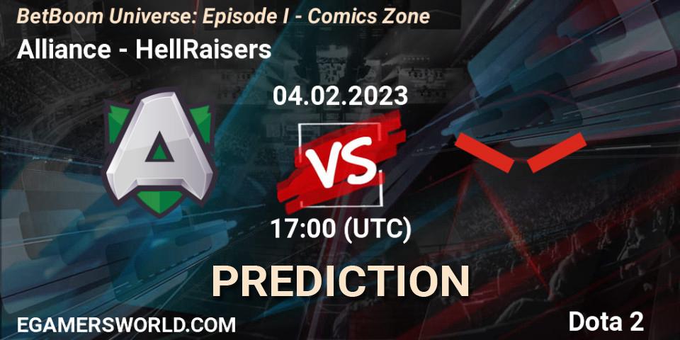 Pronósticos Alliance - HellRaisers. 04.02.23. BetBoom Universe: Episode I - Comics Zone - Dota 2