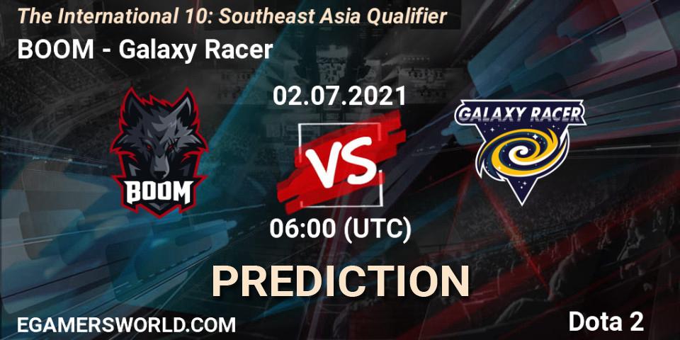 Pronósticos BOOM - Galaxy Racer. 02.07.2021 at 07:13. The International 10: Southeast Asia Qualifier - Dota 2