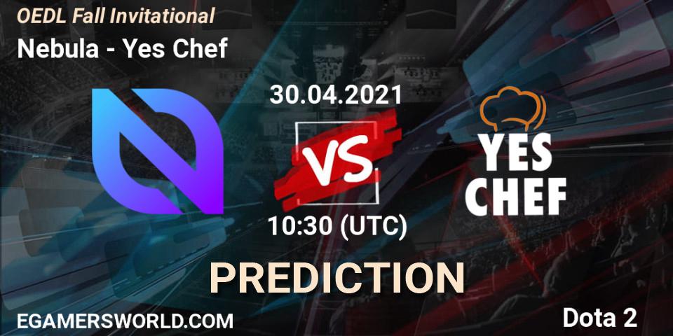 Pronósticos Nebula - Yes Chef. 30.04.2021 at 10:36. OEDL Fall Invitational - Dota 2