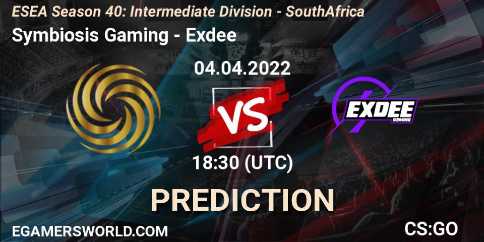 Pronósticos Symbiosis Gaming - Exdee. 04.04.22. ESEA Season 40: Intermediate Division - South Africa - CS2 (CS:GO)