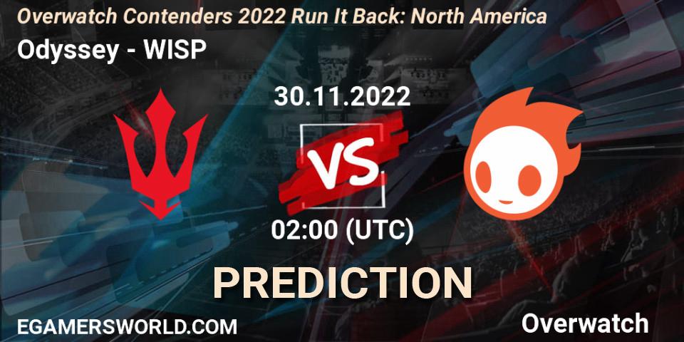 Pronósticos Odyssey - WISP. 30.11.2022 at 02:00. Overwatch Contenders 2022 Run It Back: North America - Overwatch