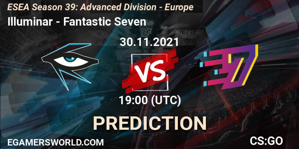Pronósticos Illuminar - Fantastic Seven. 30.11.2021 at 19:00. ESEA Season 39: Advanced Division - Europe - Counter-Strike (CS2)