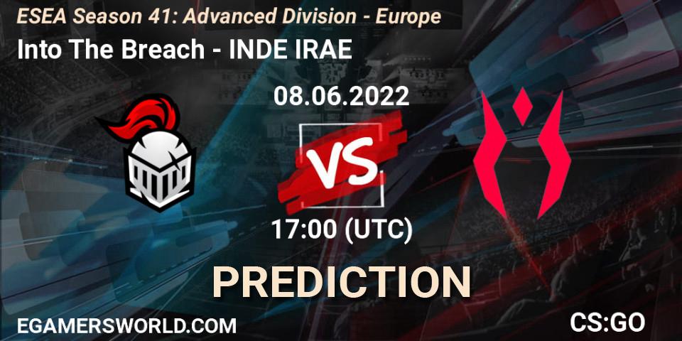 Pronósticos Into The Breach - INDE IRAE. 08.06.2022 at 17:00. ESEA Season 41: Advanced Division - Europe - Counter-Strike (CS2)