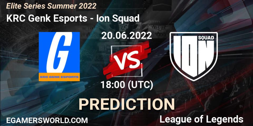 Pronósticos KRC Genk Esports - Ion Squad. 20.06.22. Elite Series Summer 2022 - LoL