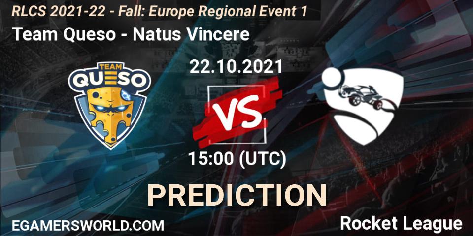 Pronósticos Team Queso - Natus Vincere. 22.10.2021 at 15:00. RLCS 2021-22 - Fall: Europe Regional Event 1 - Rocket League