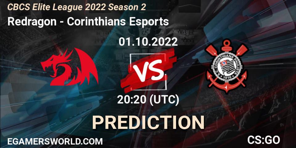 Pronósticos Redragon - Corinthians Esports. 01.10.2022 at 20:20. CBCS Elite League 2022 Season 2 - Counter-Strike (CS2)