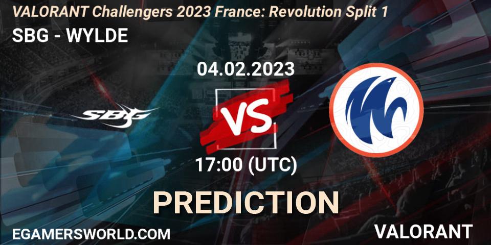 Pronósticos SBG - WYLDE. 04.02.23. VALORANT Challengers 2023 France: Revolution Split 1 - VALORANT