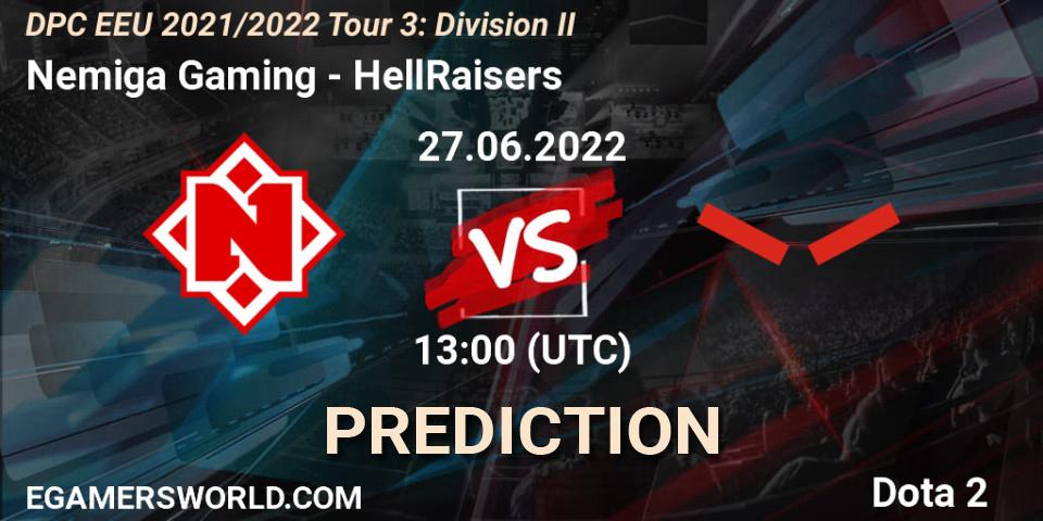 Pronósticos Nemiga Gaming - HellRaisers. 27.06.22. DPC EEU 2021/2022 Tour 3: Division II - Dota 2