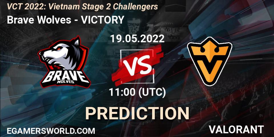 Pronósticos Brave Wolves - VICTORY. 19.05.2022 at 11:00. VCT 2022: Vietnam Stage 2 Challengers - VALORANT