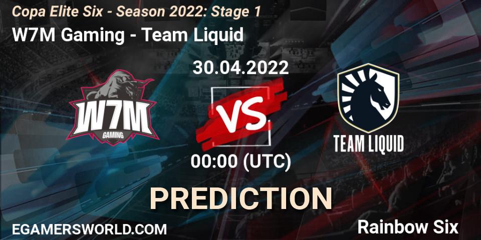 Pronósticos W7M Gaming - Team Liquid. 29.04.22. Copa Elite Six - Season 2022: Stage 1 - Rainbow Six
