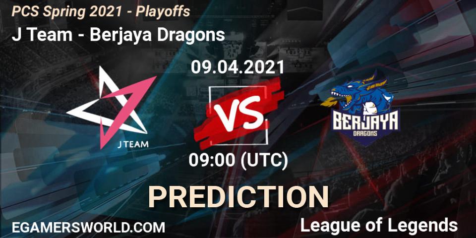 Pronósticos J Team - Berjaya Dragons. 09.04.2021 at 09:00. PCS Spring 2021 - Playoffs - LoL