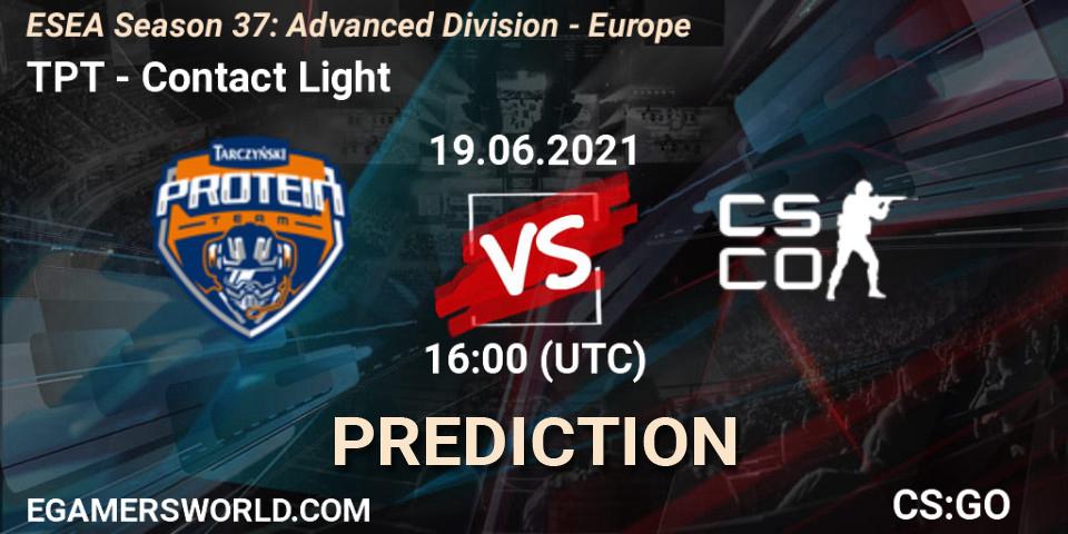 Pronósticos TPT - Contact Light. 21.06.21. ESEA Season 37: Advanced Division - Europe - CS2 (CS:GO)