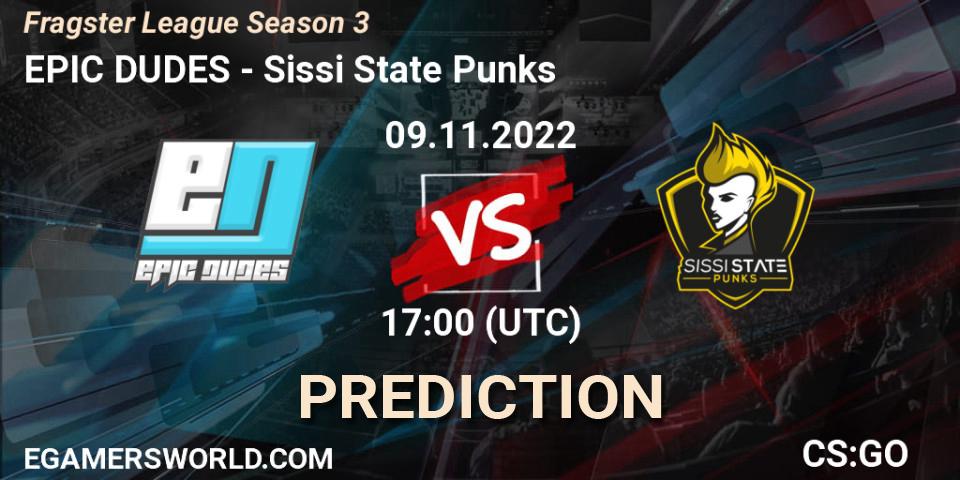 Pronósticos EPIC DUDES - Sissi State Punks. 09.11.22. Fragster League Season 3 - CS2 (CS:GO)