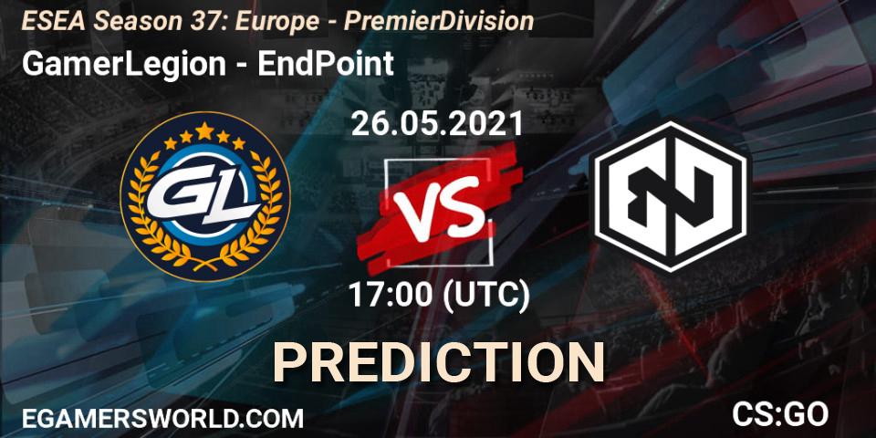 Pronósticos GamerLegion - EndPoint. 04.06.2021 at 11:00. ESEA Season 37: Europe - Premier Division - Counter-Strike (CS2)