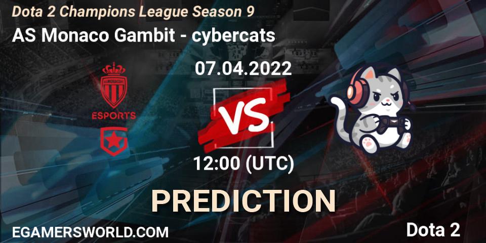 Pronósticos AS Monaco Gambit - cybercats. 07.04.22. Dota 2 Champions League Season 9 - Dota 2