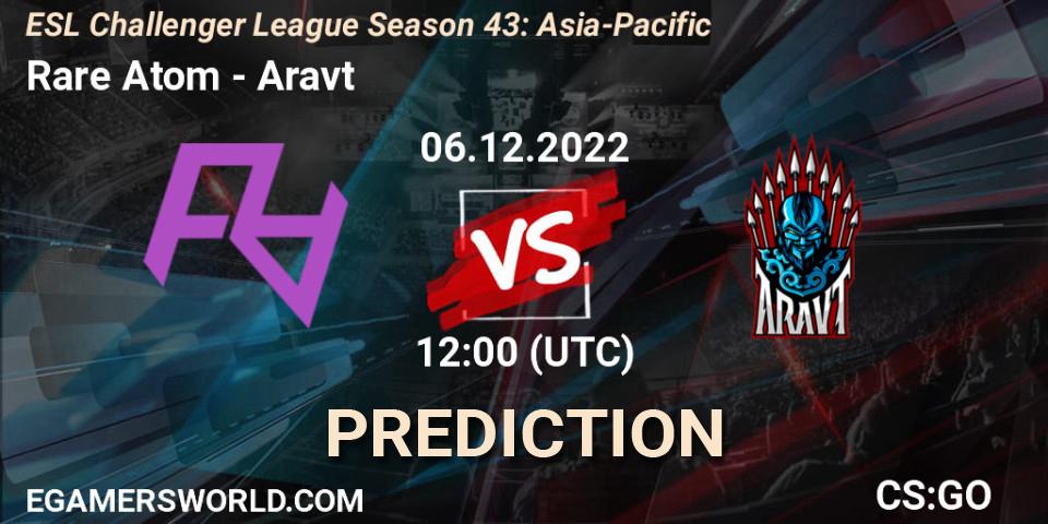 Pronósticos Rare Atom - Aravt. 06.12.22. ESL Challenger League Season 43: Asia-Pacific - CS2 (CS:GO)