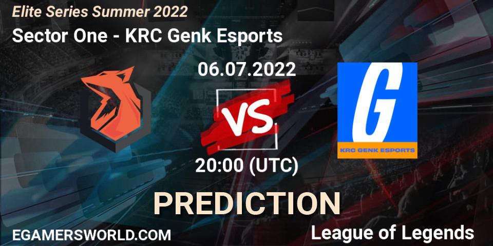 Pronósticos Sector One - KRC Genk Esports. 06.07.22. Elite Series Summer 2022 - LoL