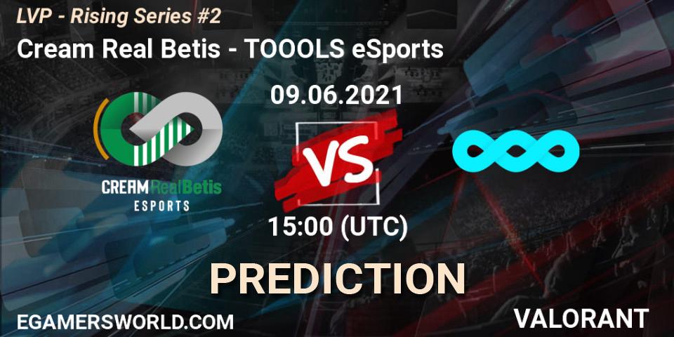 Pronósticos Cream Real Betis - TOOOLS eSports. 09.06.2021 at 15:00. LVP - Rising Series #2 - VALORANT