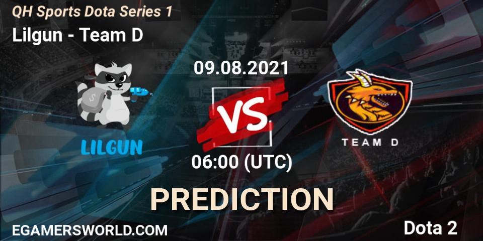 Pronósticos Lilgun - Team D. 09.08.2021 at 06:20. QH Sports Dota Series 1 - Dota 2