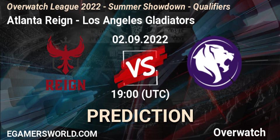Pronósticos Atlanta Reign - Los Angeles Gladiators. 02.09.22. Overwatch League 2022 - Summer Showdown - Qualifiers - Overwatch